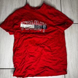 Red Tommy Jeans T-Shirt Men's Small